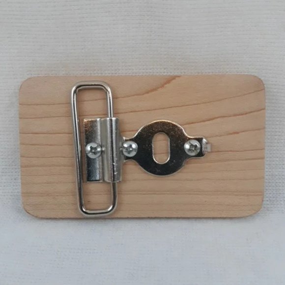 USMC Belt Buckle Solid Maple - Picture 2 of 2